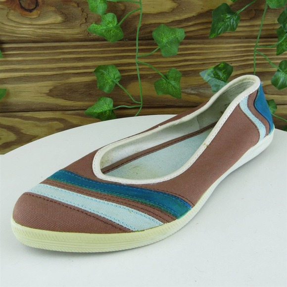 Keds Women Flat Shoes Brown Fabric Slip On Size 6‎ Medium (B, M) - Picture 1 of 10